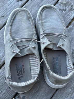 Skechers BOBS Men’s Casual Boat Shoes in Light Gray